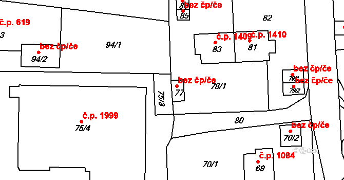 Tachov 47968826 na parcele st. 77 v KÚ Tachov, Katastrální mapa
