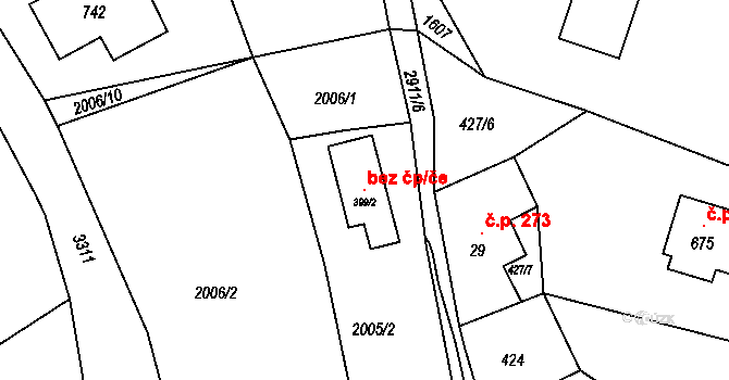 Markvartice 107586827 na parcele st. 399/2 v KÚ Markvartice u Děčína, Katastrální mapa