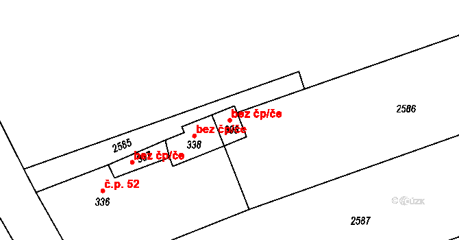Koryčany 110397827 na parcele st. 393 v KÚ Jestřabice, Katastrální mapa