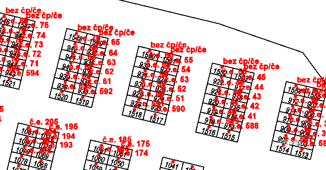 Řetenice 53, Teplice na parcele st. 925 v KÚ Teplice-Řetenice, Katastrální mapa
