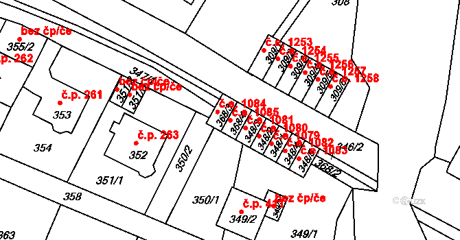 Děčín III-Staré Město 1085, Děčín na parcele st. 368/4 v KÚ Děčín-Staré Město, Katastrální mapa