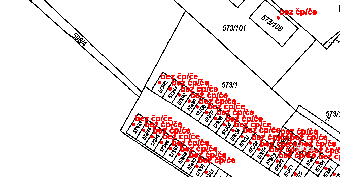 Novosedlice 39147827 na parcele st. 573/41 v KÚ Novosedlice, Katastrální mapa