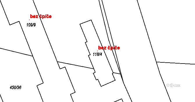 Bílá Lhota 40900827 na parcele st. 118/4 v KÚ Řimice, Katastrální mapa