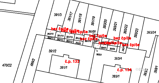 Branka u Opavy 115353828 na parcele st. 391/13 v KÚ Branka u Opavy, Katastrální mapa