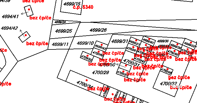 Chomutov 39092828 na parcele st. 4700/55 v KÚ Chomutov I, Katastrální mapa