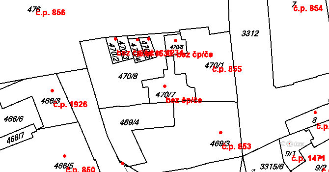 Pelhřimov 39254828 na parcele st. 470/7 v KÚ Pelhřimov, Katastrální mapa