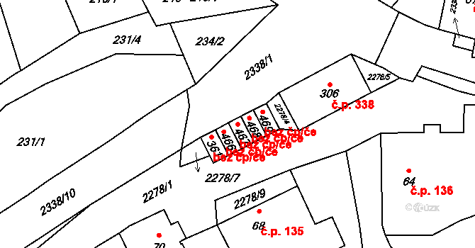 Deštná 41232828 na parcele st. 467 v KÚ Deštná u Jindřichova Hradce, Katastrální mapa