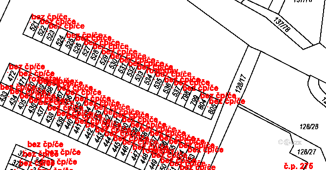 Františkovy Lázně 42320828 na parcele st. 536 v KÚ Horní Lomany, Katastrální mapa