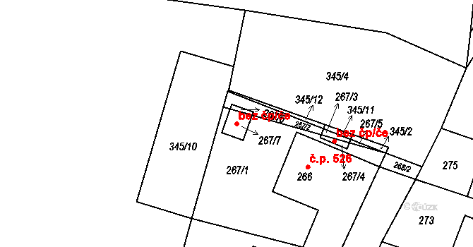 Želechovice nad Dřevnicí 48413828 na parcele st. 267/7 v KÚ Želechovice nad Dřevnicí, Katastrální mapa