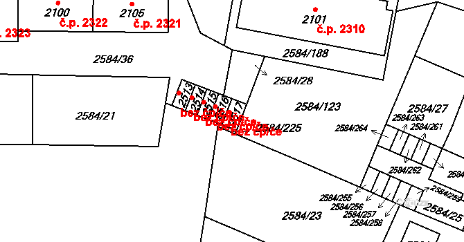 Břeclav 48459828 na parcele st. 2517 v KÚ Břeclav, Katastrální mapa