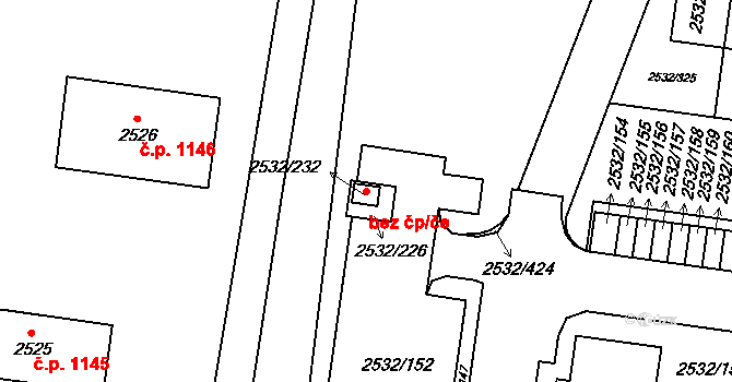 Mikulov 82398828 na parcele st. 2532/232 v KÚ Mikulov na Moravě, Katastrální mapa