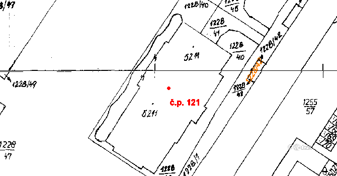 Poděbrady V 121, Poděbrady na parcele st. 5211 v KÚ Poděbrady, Katastrální mapa