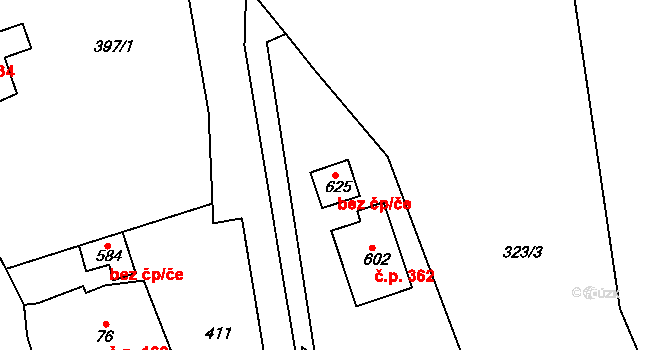 Dlouhá Třebová 39407829 na parcele st. 625 v KÚ Dlouhá Třebová, Katastrální mapa