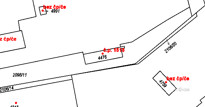 Žamberk 1518 na parcele st. 4476 v KÚ Žamberk, Katastrální mapa