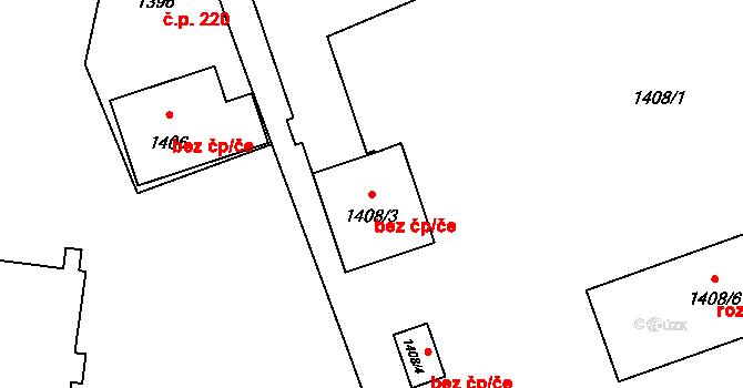 Bohumín 41379829 na parcele st. 1408/3 v KÚ Nový Bohumín, Katastrální mapa