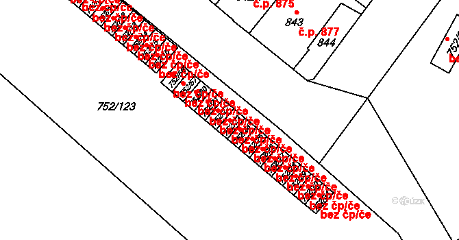 Opava 43810829 na parcele st. 752/23 v KÚ Opava-Předměstí, Katastrální mapa
