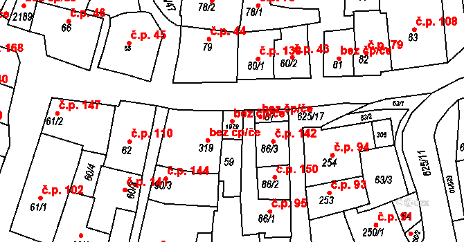 Třebíč 44145829 na parcele st. 1979 v KÚ Podklášteří, Katastrální mapa