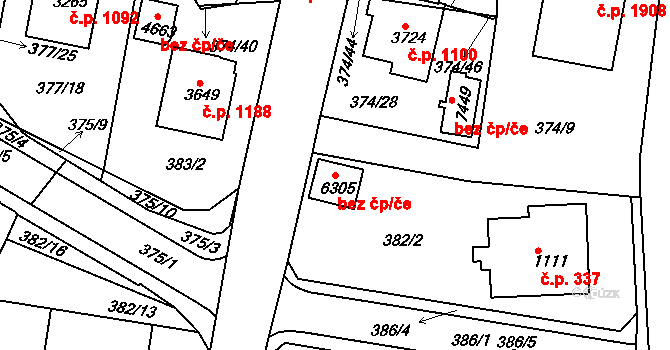 Havlíčkův Brod 44504829 na parcele st. 6305 v KÚ Havlíčkův Brod, Katastrální mapa