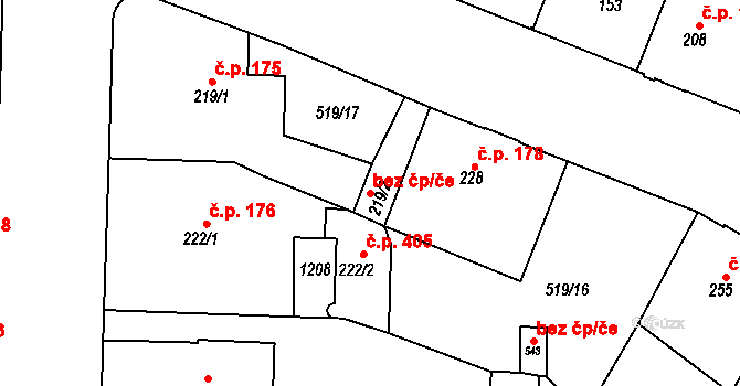 Františkovy Lázně 49839829 na parcele st. 219/2 v KÚ Františkovy Lázně, Katastrální mapa