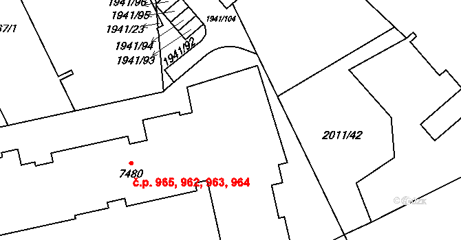 Beroun-Závodí 963, Beroun na parcele st. 7480 v KÚ Beroun, Katastrální mapa