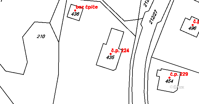 Perštejn 224, Katastrální mapa