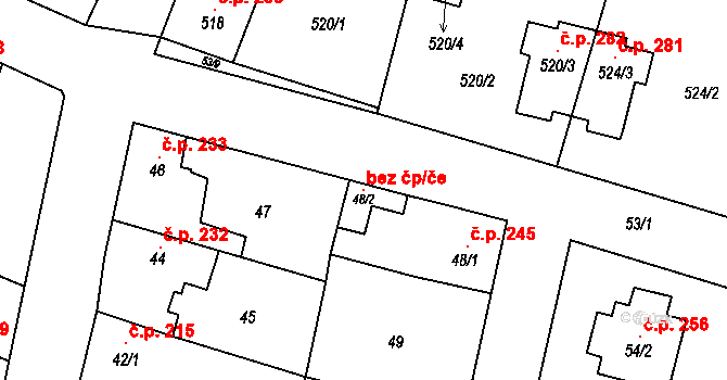 Chotíkov 119078830 na parcele st. 48/2 v KÚ Chotíkov, Katastrální mapa