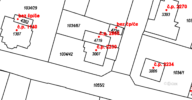 Dvůr Králové nad Labem 2230 na parcele st. 3007 v KÚ Dvůr Králové nad Labem, Katastrální mapa