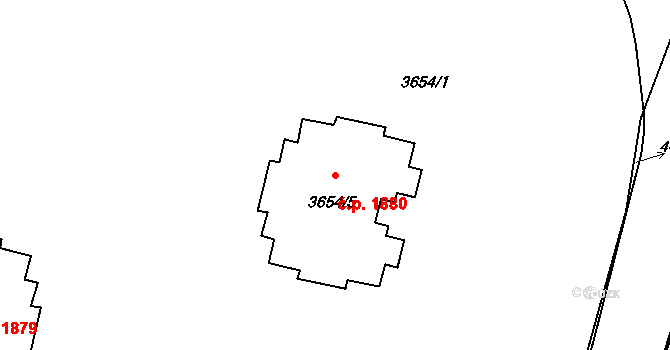 Poruba 1880, Ostrava na parcele st. 3654/5 v KÚ Poruba-sever, Katastrální mapa