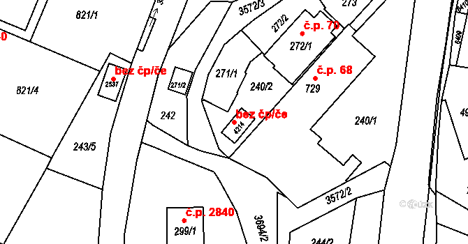 Rožnov pod Radhoštěm 39554830 na parcele st. 4214 v KÚ Rožnov pod Radhoštěm, Katastrální mapa