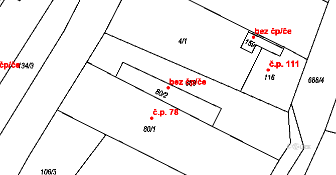 Sudoměřice u Bechyně 40942830 na parcele st. 80/2 v KÚ Sudoměřice u Bechyně, Katastrální mapa