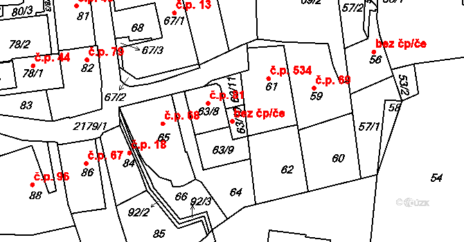 Praha 42064830 na parcele st. 63/10 v KÚ Střešovice, Katastrální mapa