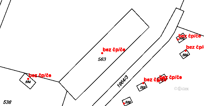Rumburk 42834830 na parcele st. 563 v KÚ Dolní Křečany, Katastrální mapa