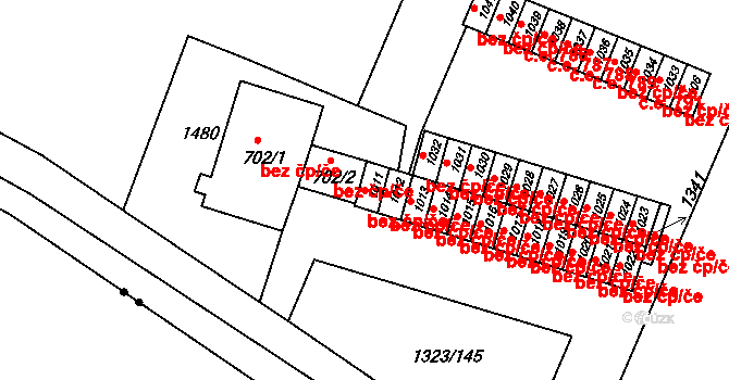 Kyjov 44587830 na parcele st. 1011 v KÚ Nětčice u Kyjova, Katastrální mapa