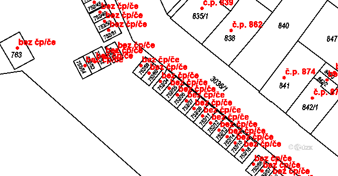 Opava 49054830 na parcele st. 752/35 v KÚ Opava-Předměstí, Katastrální mapa