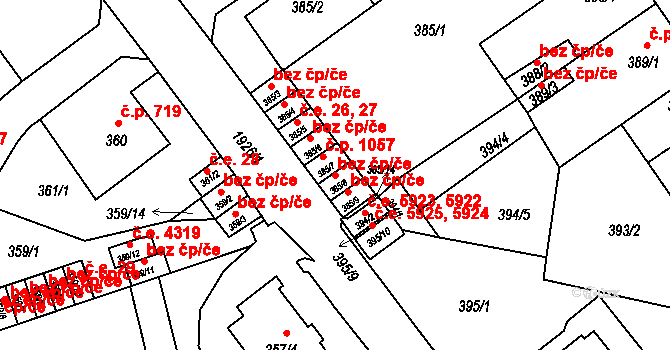 Ústí nad Labem 50025830 na parcele st. 385/8 v KÚ Klíše, Katastrální mapa