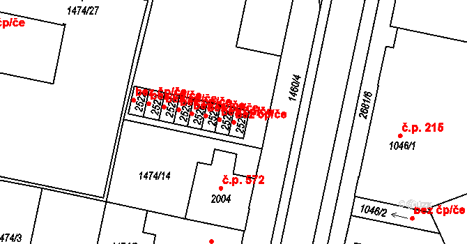 Chrudim 38043831 na parcele st. 2529 v KÚ Chrudim, Katastrální mapa
