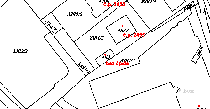 Rakovník 38619831 na parcele st. 4103 v KÚ Rakovník, Katastrální mapa