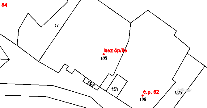 Chmelík 40140831 na parcele st. 105 v KÚ Chmelík, Katastrální mapa