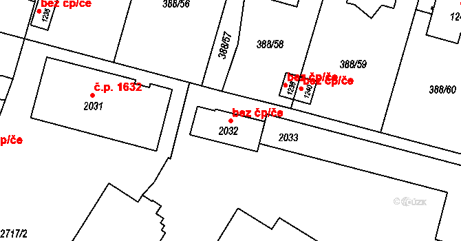 Opava 41427831 na parcele st. 2032 v KÚ Kateřinky u Opavy, Katastrální mapa