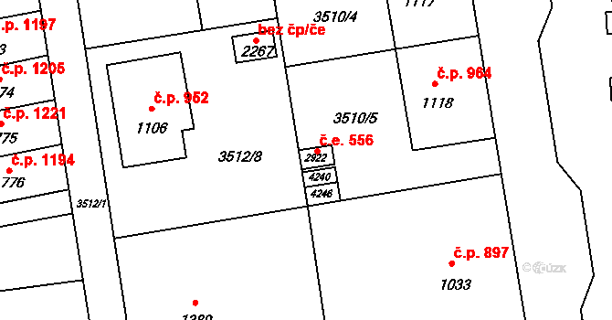 Lipník nad Bečvou 41815831 na parcele st. 2922 v KÚ Lipník nad Bečvou, Katastrální mapa