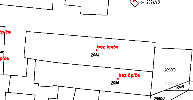 Rájec-Jestřebí 42159831 na parcele st. 2084 v KÚ Rájec nad Svitavou, Katastrální mapa