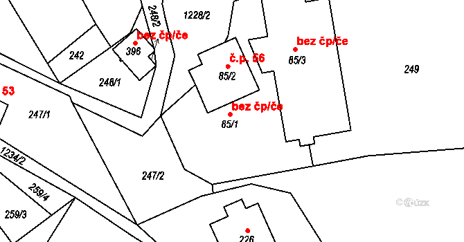 Mistrovice 42544831 na parcele st. 85/1 v KÚ Mistrovice nad Orlicí, Katastrální mapa