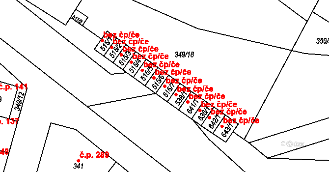 Ledvice 43053831 na parcele st. 515/7 v KÚ Ledvice, Katastrální mapa