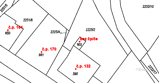 Josefův Důl 44193831 na parcele st. 602 v KÚ Antonínov, Katastrální mapa