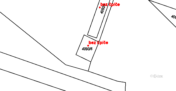 Chomutov 45035831 na parcele st. 4090/6 v KÚ Chomutov I, Katastrální mapa
