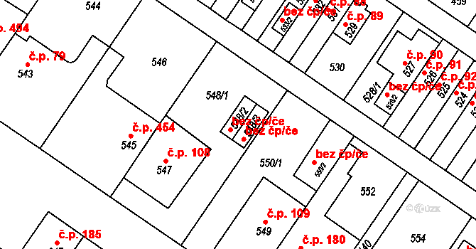 Praha 46748831 na parcele st. 548/2 v KÚ Jinonice, Katastrální mapa