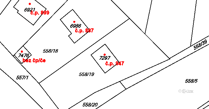 Beroun-Závodí 947, Beroun na parcele st. 7297 v KÚ Beroun, Katastrální mapa