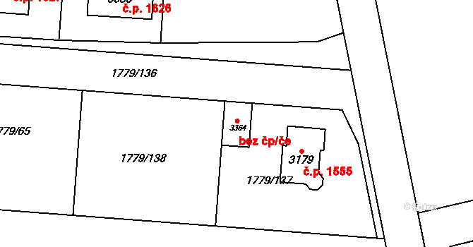 Stříbro 52177831 na parcele st. 3364 v KÚ Stříbro, Katastrální mapa