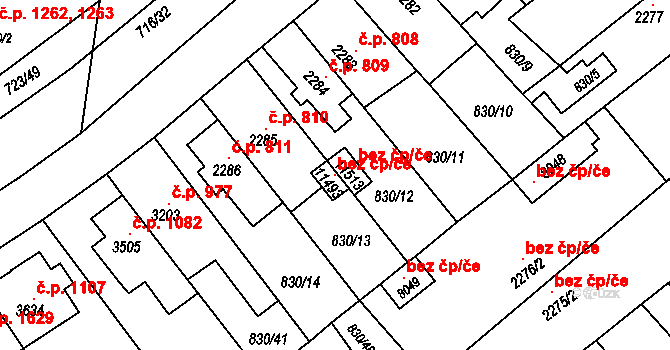 Pardubice 98065831 na parcele st. 11493 v KÚ Pardubice, Katastrální mapa