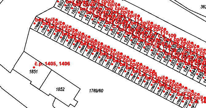 Tachov 38312832 na parcele st. 1769/99 v KÚ Tachov, Katastrální mapa